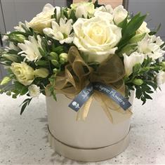 White and Cream Hatbox